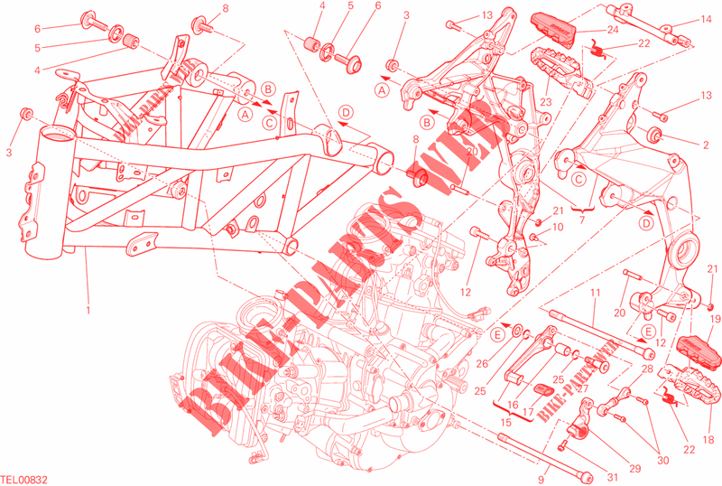 RAHMEN für Ducati Multistrada 1200 ABS 2014