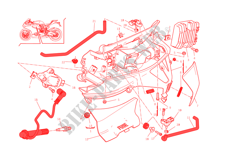 ELEKTRISCHE ANLAGE LINKS für Ducati 899 Panigale 2015