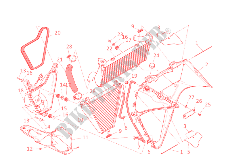 WASSERKÜHLER für Ducati 1199 Panigale S 2014