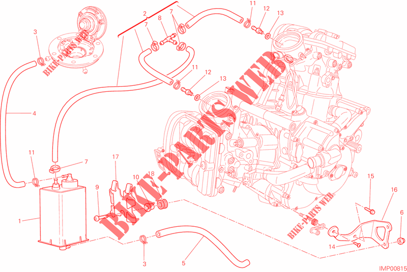 EVAPORATIVE EMISSION SYSTEM (EVAP) für Ducati Multistrada 1200 S Pikes Peak 2014