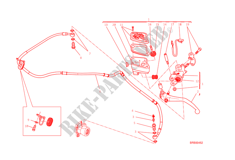 KUPPLUNGSHAUPTZYLINDER für Ducati Diavel 1200 Carbon 2015