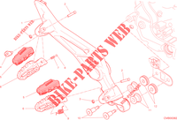 FUßRASTEN RECHTS   BREMSPEDAL für Ducati Hypermotard 2014