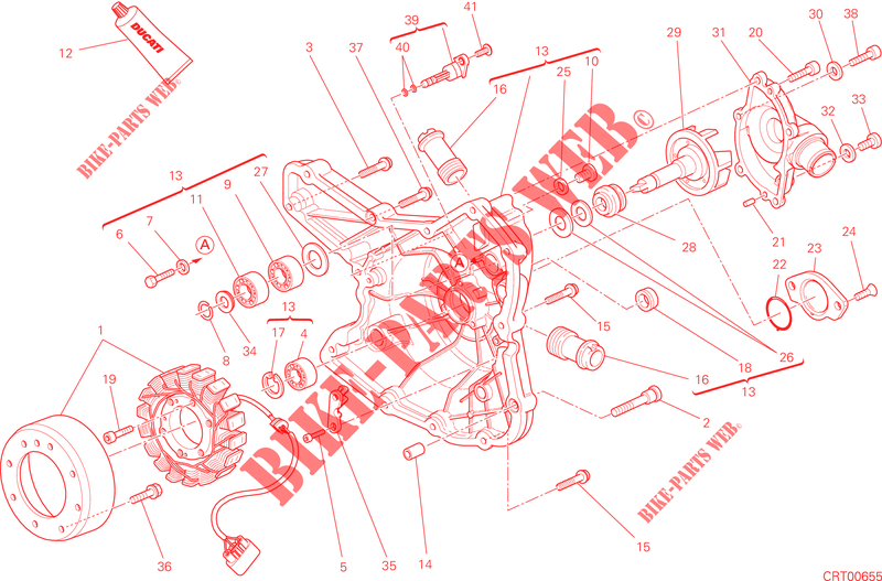 DECKEL / LICHTMASCHINE für Ducati Hypermotard SP 2014