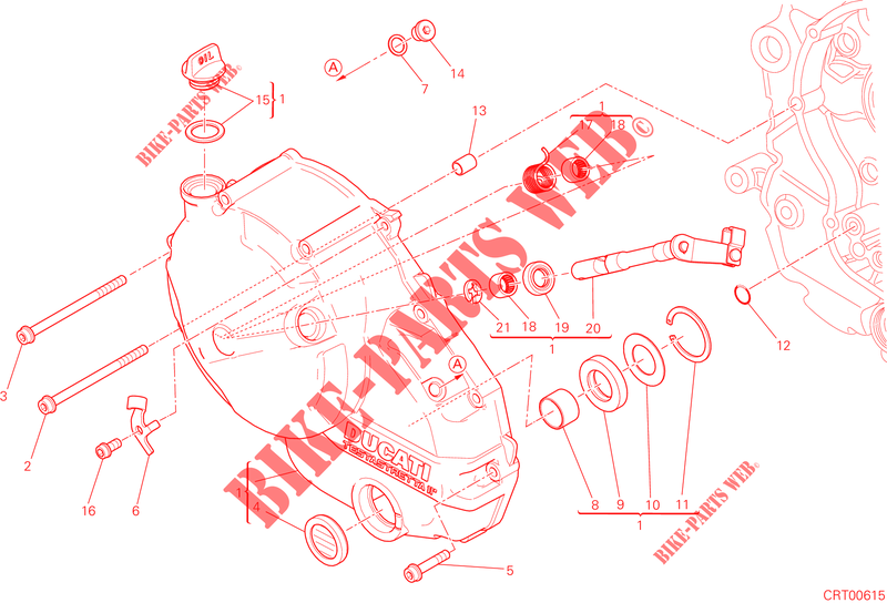KUPPLUNGSDECKEL für Ducati Hypermotard SP 2014