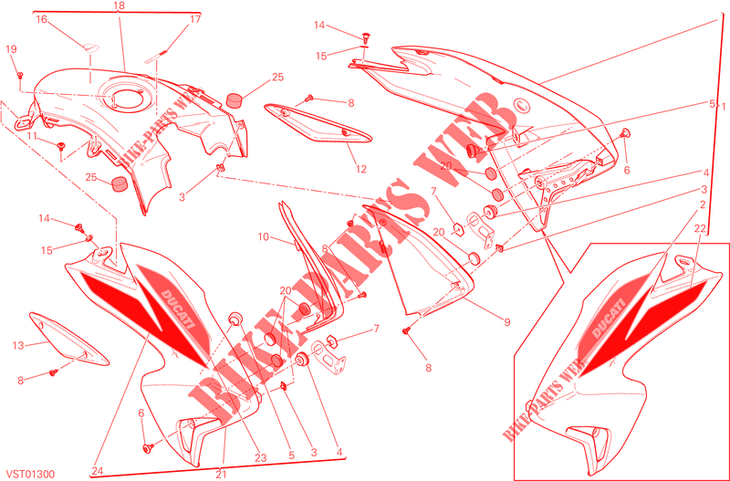 VERKLEIDUNG für Ducati Hypermotard SP 2014