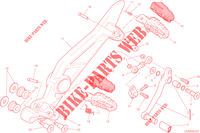 FUßRASTEN LINKS   SCHALTHEBEL für Ducati Hyperstrada 2013