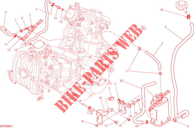 EVAPORATIVE EMISSION SYSTEM (EVAP) für Ducati Hyperstrada 2013