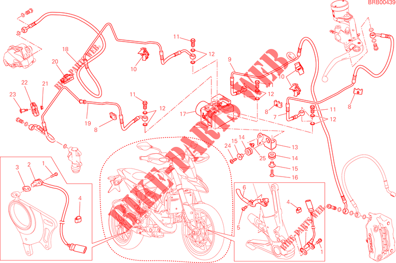 BREMSSYSTEM ABS für Ducati Hypermotard SP 2013