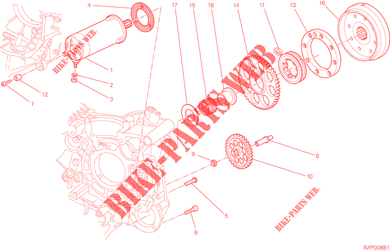 ELEKTROSTARTER ANLASSER UND ZÜNDUNG für Ducati Hypermotard SP 2013