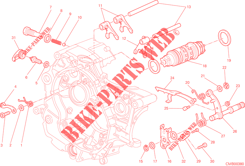 GETRIEBE SCHALT für Ducati Hypermotard SP 2013