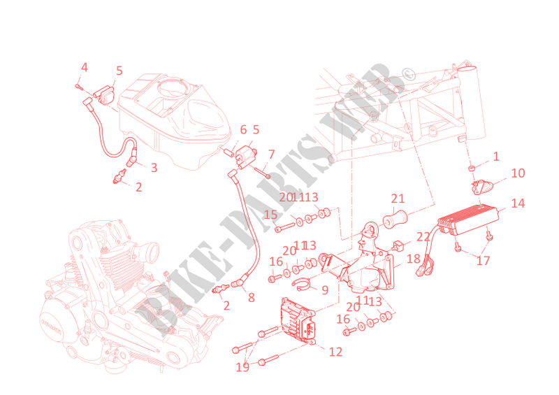 KABELBAUM für Ducati Hypermotard 796 2012