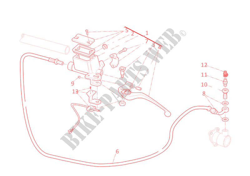 KUPPLUNGSHAUPTZYLINDER für Ducati Hypermotard 796 2012