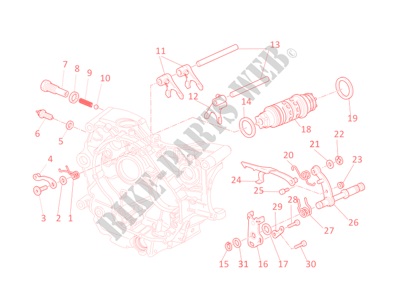 SCHALTWELLE für Ducati Hypermotard 796 2012