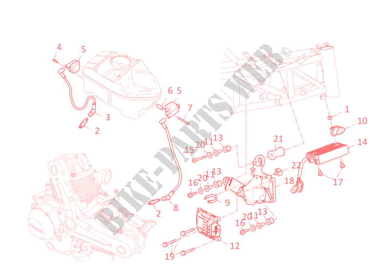 KABELBAUM für Ducati Hypermotard 796 2011