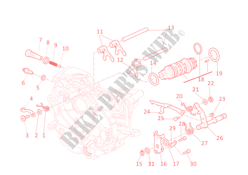 SCHALTWELLE für Ducati Hypermotard 796 2011