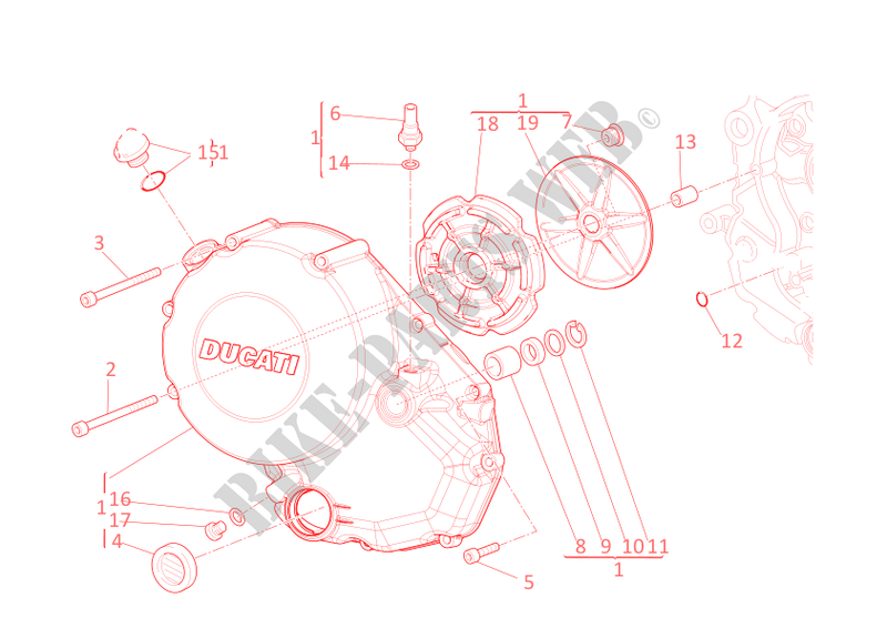 KUPPLUNGSDECKEL für Ducati Hypermotard 796 2010