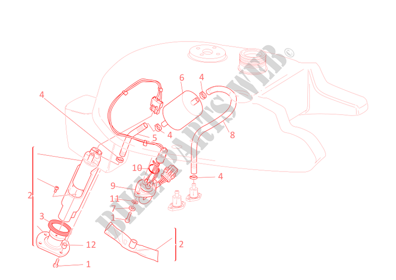 VERSORGUNGS ANLAGE für Ducati MH900E 2001