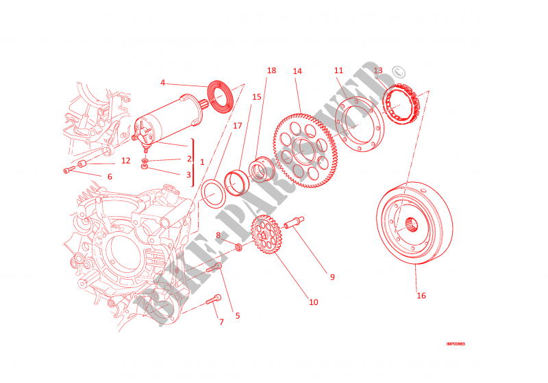 ELEKTRISCHER ANLASSER UND ZÜNDUNG für Ducati Monster 1200  2016