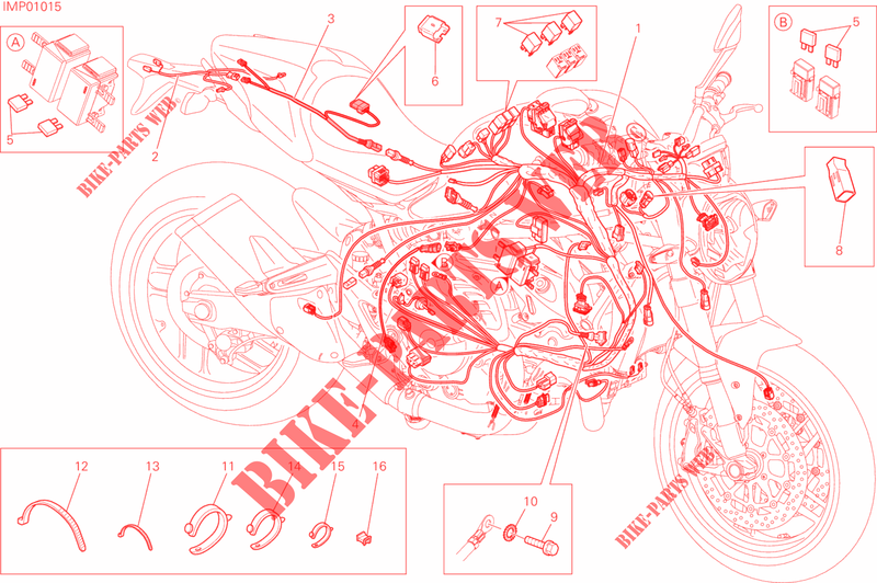 KABELBAUM ELEKTRIC für Ducati Monster 821 Stripes 2017