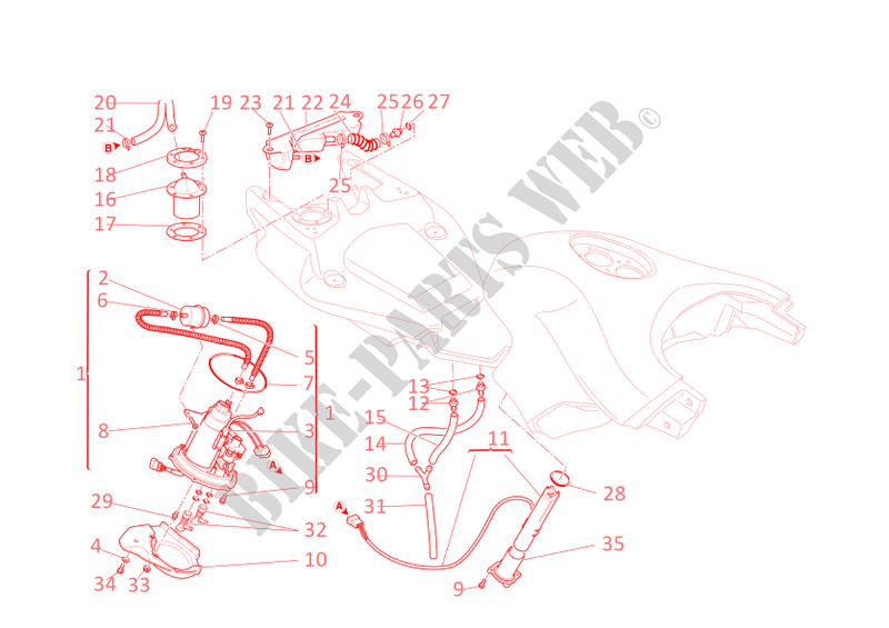VERSORGUNGS ANLAGE für Ducati Multistrada 1000 DS 2006