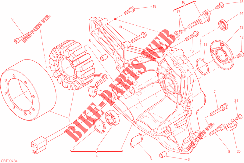 DECKEL / LICHTMASCHINE für Ducati Scrambler 800 Desert Sled 2018