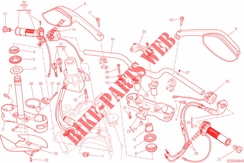 LENKER für Ducati Multistrada 1200 S TOURING D-AIR 2014