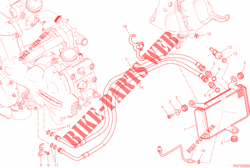 ÖLKÜHLER für Ducati Multistrada 1200 S Touring 2015