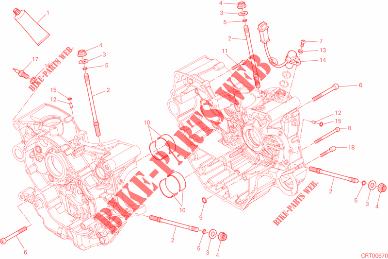 MOTORGEHÄUSE für Ducati Monster 821 DARK 2015