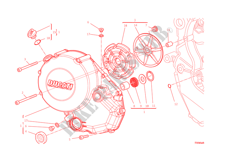 KUPPLUNGSDECKEL für Ducati Monster 1200 2015
