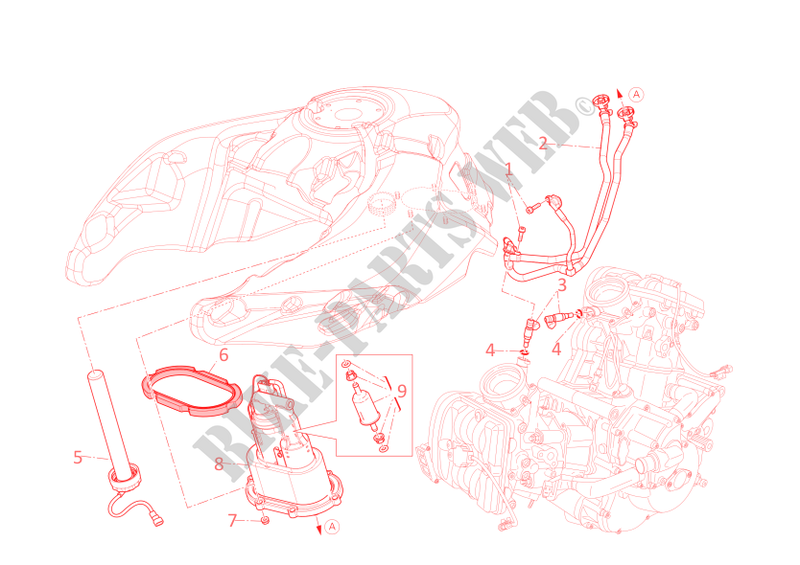 VERSORGUNGS ANLAGE für Ducati Multistrada 1200 ABS 2011