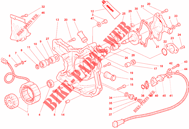 DECKEL / LICHTMASCHINE für Ducati 748 SPS 1999