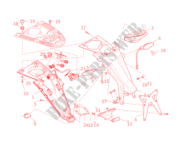 RÜCKLICHT für Ducati Monster 696 2013