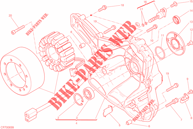 DECKEL / LICHTMASCHINE für Ducati Monster 797 Plus 2019