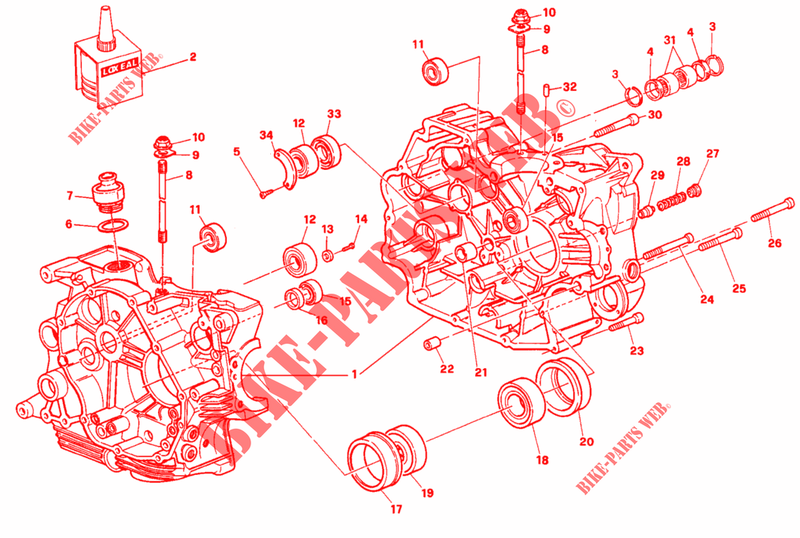 MOTORGEHÄUSE (DMM 001275>) für Ducati 750 SS 1991