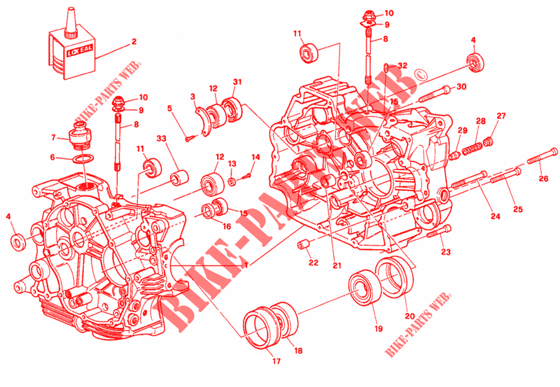 MOTORGEHÄUSE (FMM >001274) für Ducati 750 SS 1991