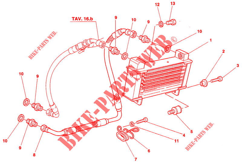 ÖLKÜHLER (DM 009756) für Ducati 750 SS 1991