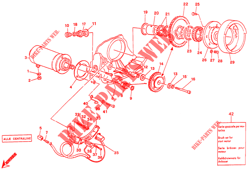 ELEKTROSTARTER ANLASSER UND ZÜNDUNG für Ducati 600 SS 1991
