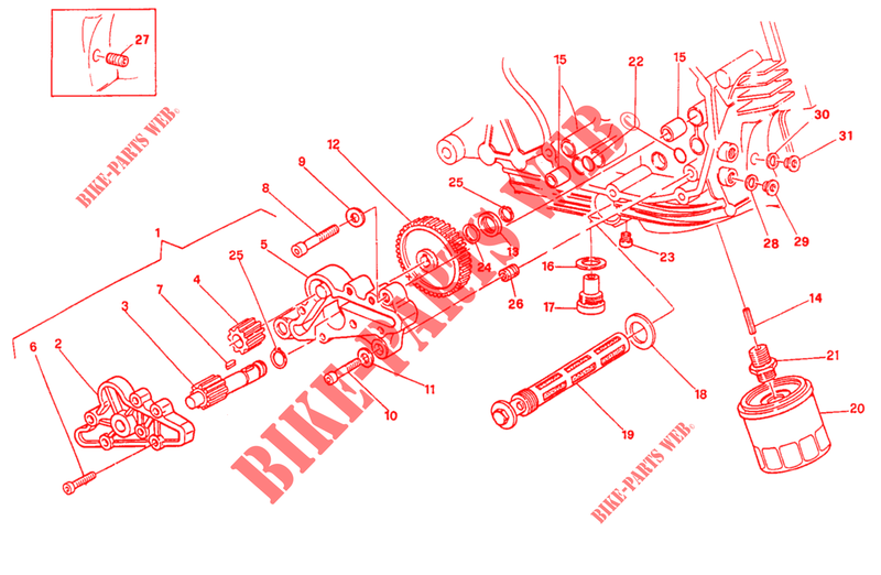 OELPUMPE   FILTER für Ducati 600 SS 1991
