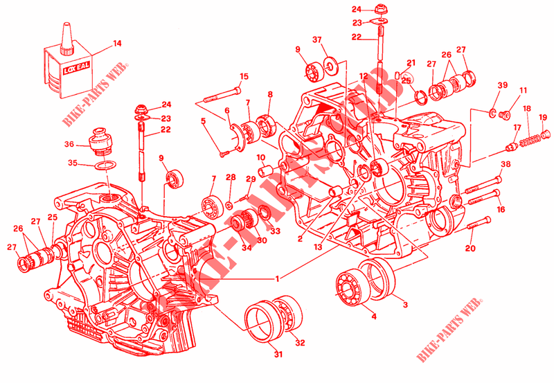 GEHÄUSEHÄLFTEN für Ducati 900 SS 1992