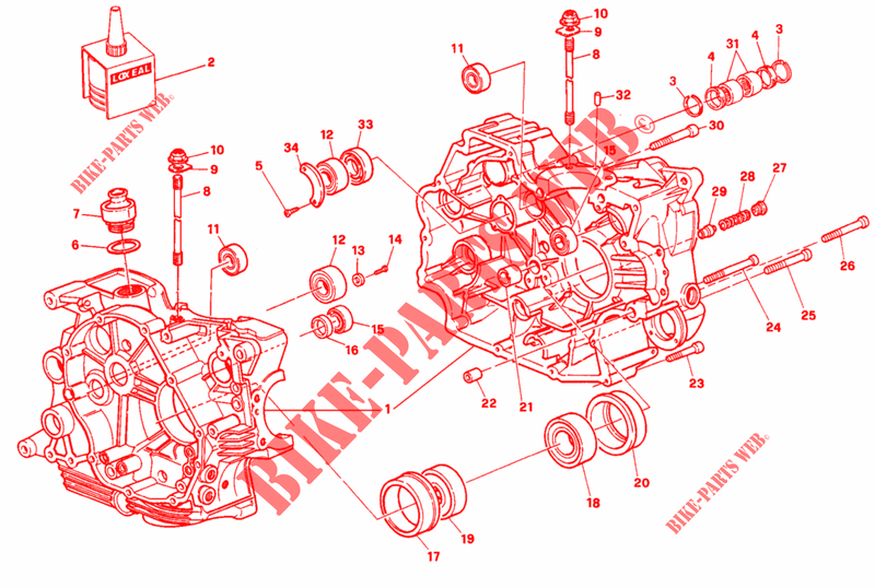 MOTORGEHÄUSE (DMM 001275>) für Ducati 750 SS 1992