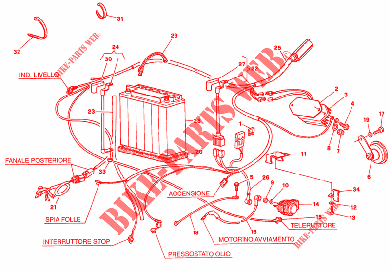 BATTERIE (DM 007707>) für Ducati 750 SS 1993