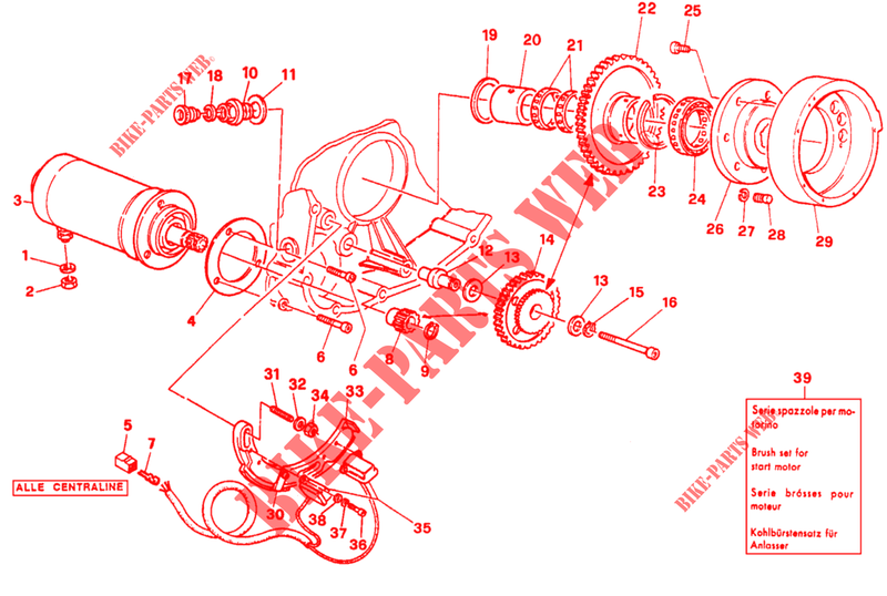 ELEKTROSTARTER ANLASSER UND ZÜNDUNG für Ducati 750 SS 1993