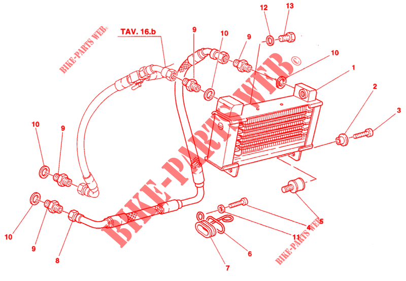 ÖLKÜHLER (DM 009756) für Ducati 750 SS 1993