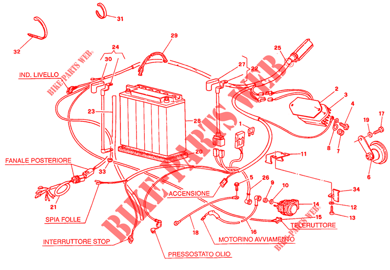 BATTERIE (DM 007707>) für Ducati 750 SS 1994