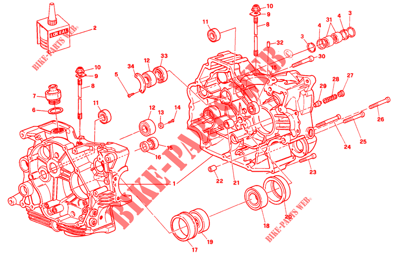MOTORGEHÄUSE (DMM 001275>) für Ducati 750 SS 1994