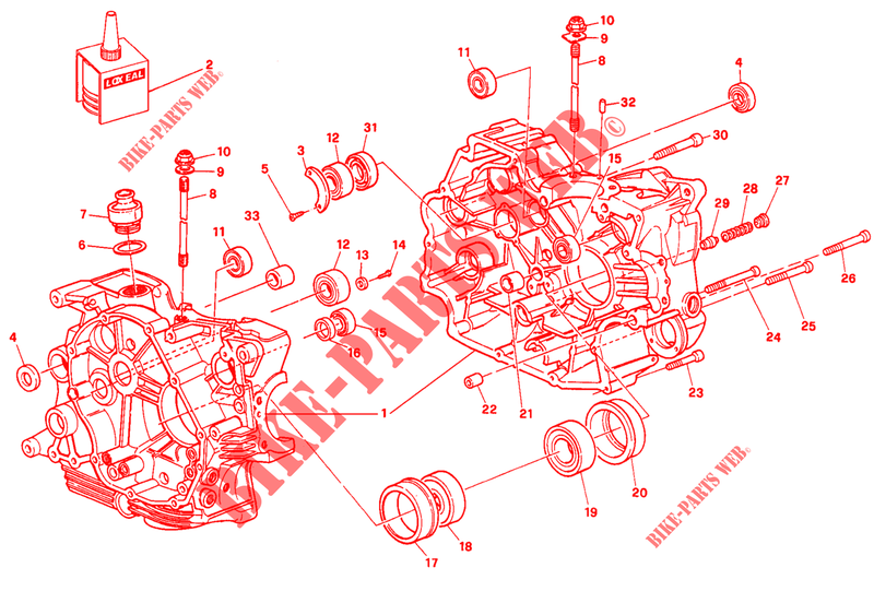 MOTORGEHÄUSE (FMM >001274) für Ducati 750 SS 1994
