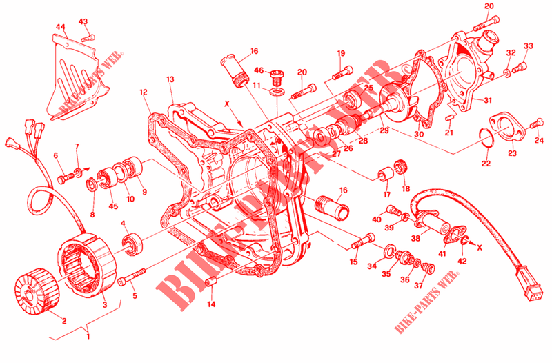 DECKEL / LICHTMASCHINE für Ducati 907 I.E. 1993