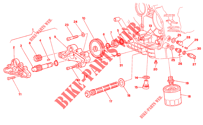 OELPUMPE   FILTER für Ducati 907 I.E. 1993