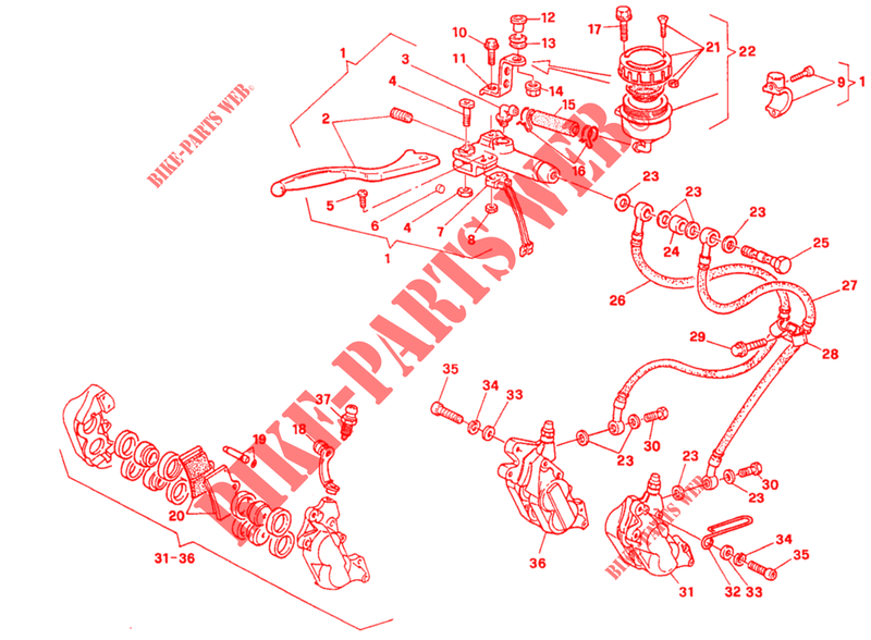 VORDERBREMSEANLAGE für Ducati 888 1994