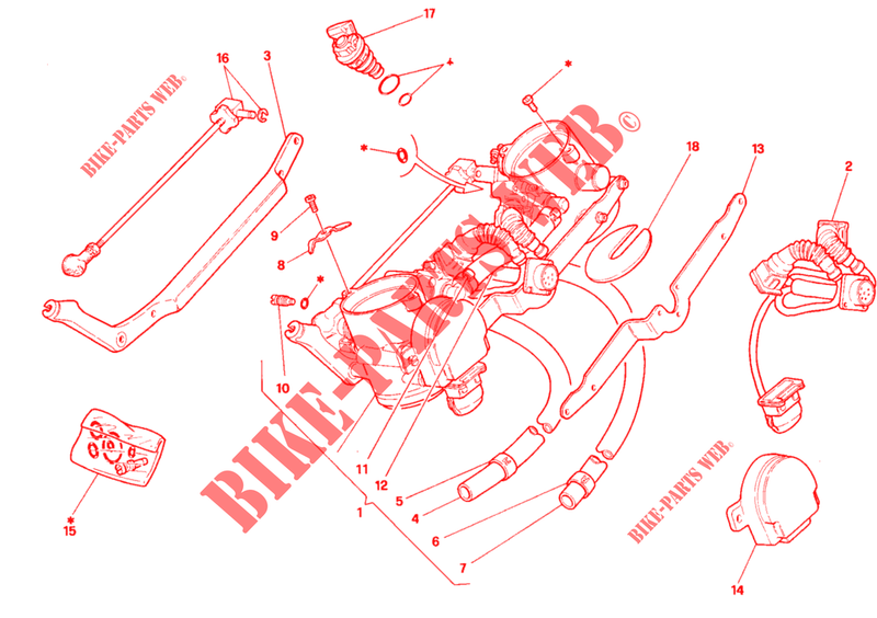 DROSSELKOERPER für Ducati 916 SENNA 1996